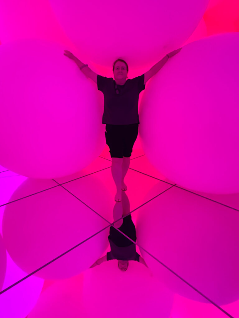 Kim relaxing with Rovers.