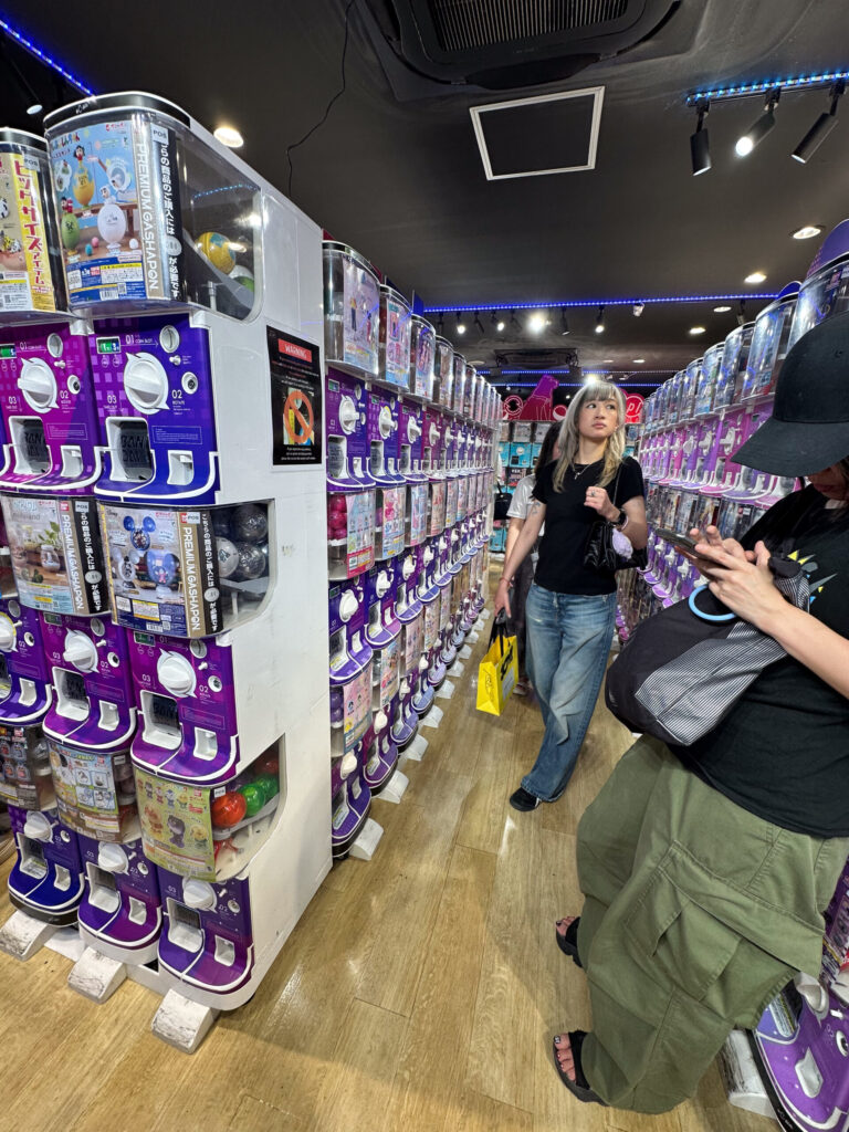 Inside a capsule store